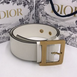 Ремень Dior с золотистой пряжкой 
