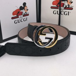 Ремень Gucci с двухцветной пряжкой GG