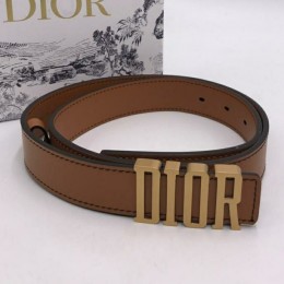 Ремень Dior с золотистой пряжкой DIOR