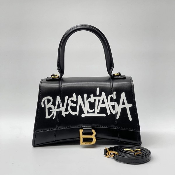 Сумка BALENCIAGA - Hourglass XS graffiti print tote